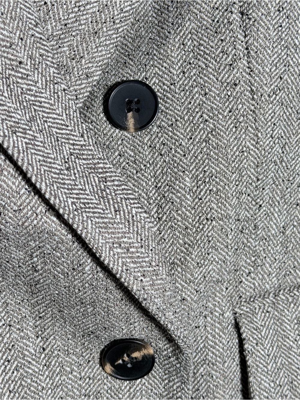 H&M Oversized Women's Double-Breasted Tweed Blazer in Light Brown - Picture 4 of 12
